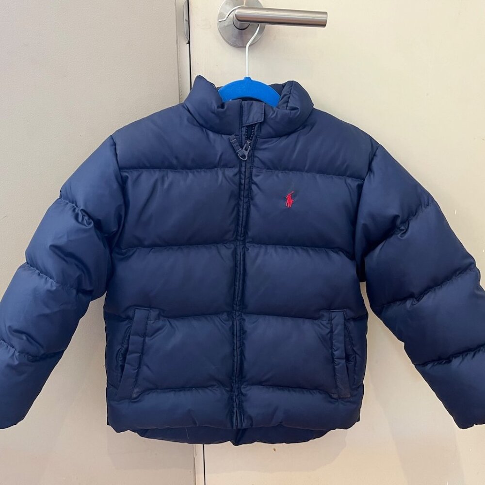 Kids Polo Winter Jacket - Navy Blue